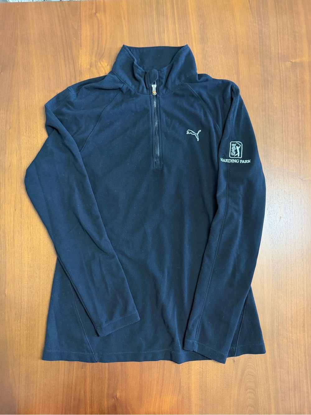 Puma TPC Harding Park dryCELL black quarter-zip pullover women, medium